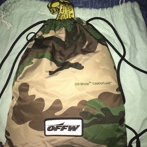 Off-White Bags | Off White Drawstring Camo Bag